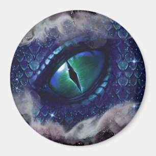 Aimant Glam Enk Gothique Bleu Dragon Médiéval