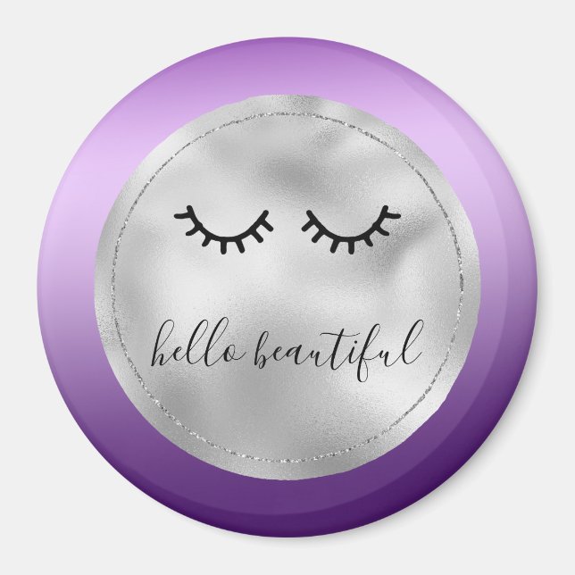 Aimant Glam Silver Purple Black Eyelashes (Devant)