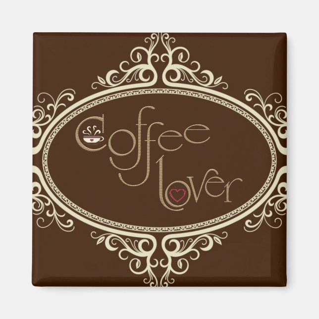 Aimant glamour Louveur de café (Devant)