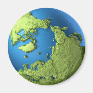 Aimant Globe 3d d'isolement sur l'arrière - plan blanc.