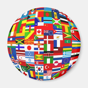 Aimant Globe du drapeau