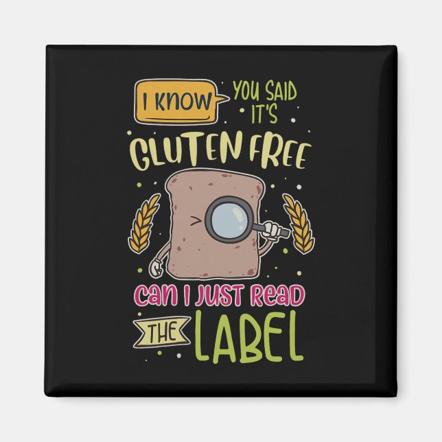 Aimant Gluten drôle Lifestyle Lifestyle Maladie coeliaque (Devant)
