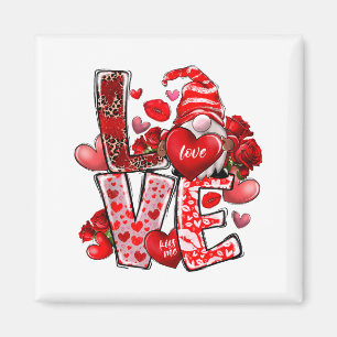 Aimant Gnome cœur joyeuse Saint-Valentin Couple de la Sai