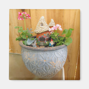 Aimant Gnome géranium 03