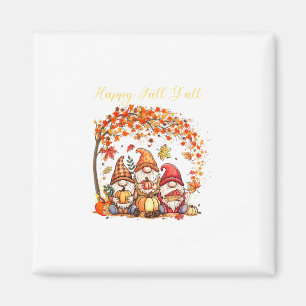 Aimant Gnomes d'automne Heureux automne à tous Feuilles d
