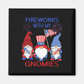 Aimant Gnomes léopard du 4 juillet Feu d'artifice América