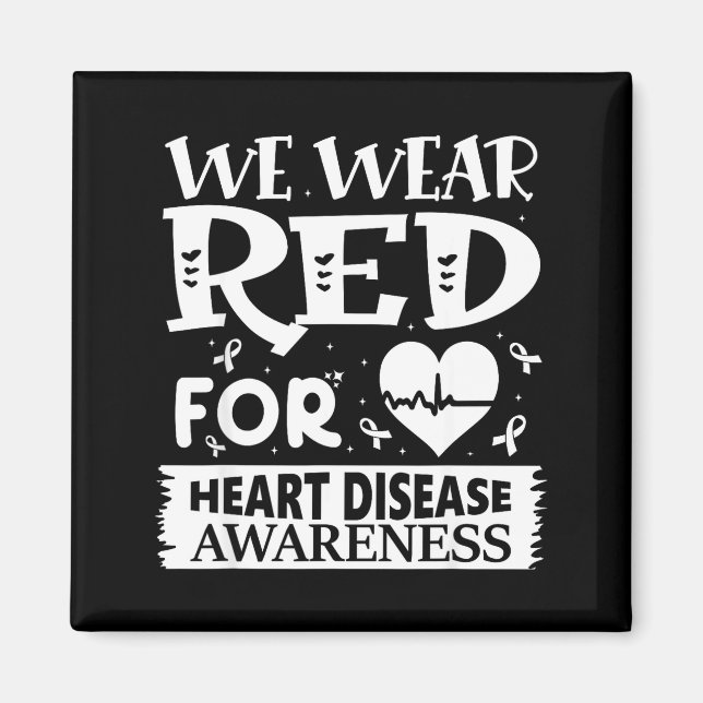 Aimant Go Red – Awareness For Us Heart Health Month In Fe (Devant)