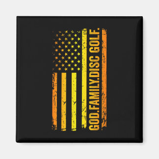 Aimant God Family Disc Golf Us American Flag Father's Day