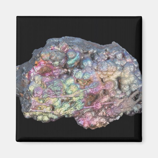 Aimant Goethite montrant l'irdescence (Devant)