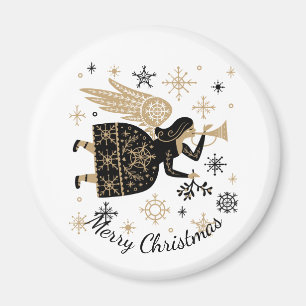 Aimant Gold Angel Stars Noël Carol Folkart