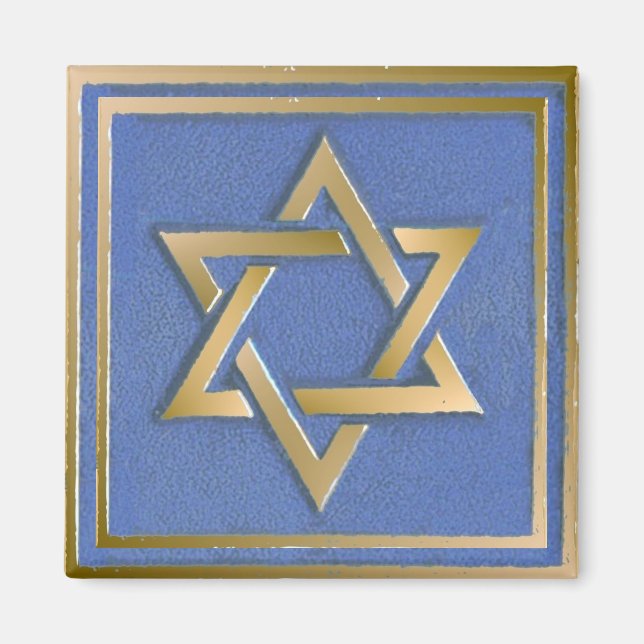 Aimant Gold Blue Star de David Art Panel (Devant)