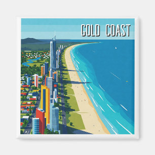 Aimant Gold Coast Australia Travel Design abstrait