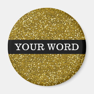 Aimant Gold Glitter Inspiration Motivationnal One Word