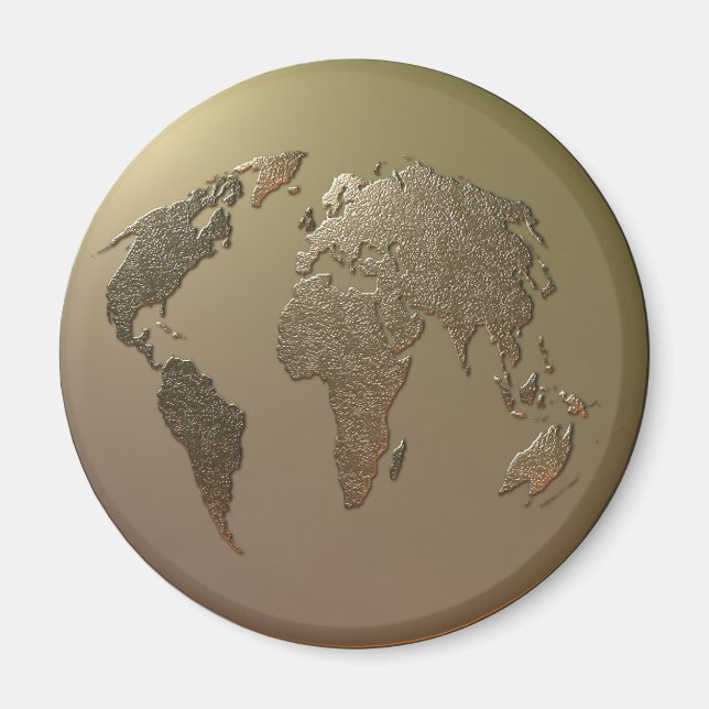 Aimant Gold Globe (Devant)