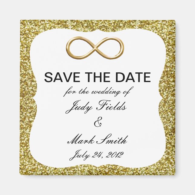 Aimant Gold Parties scintillant Gold Infinity Enregistrer (Devant)