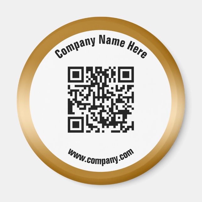 Aimant Gold Promotionnels Nom commercial QR Code (Devant)