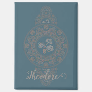 Aimant Gold Rococo Lotus Ornamental Mandala