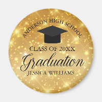 Gold Sparkle Graduation Chic Custom 2024 Keepsaké