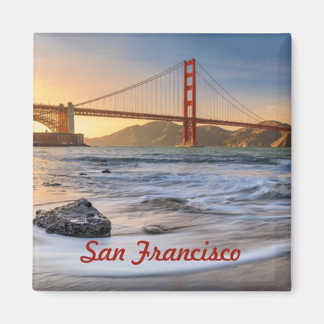 Aimant Golden Gate Bridge à San Francisco au coucher du s (Devant)
