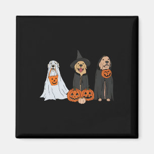 Aimant Golden Retriever Ghost Halloween Tricoter Ou Treat