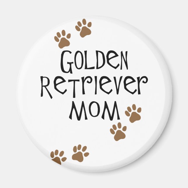 Aimant Golden Retriever Maman (Devant)