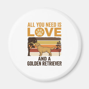 Aimant Golden Retriever Tout ce dont vous avez besoin est