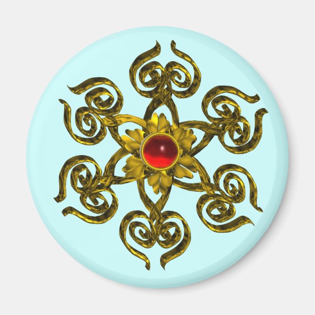 AIMANT GOLDEN ROSE RUBY (Devant)