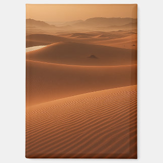 Aimant Golden Serenity - Desert Landscape at Sunset