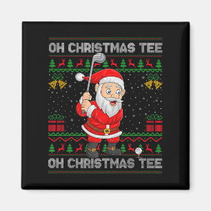Aimant Golf Oh Noël Tee Santa Jouant au Golf Golfeur Oug