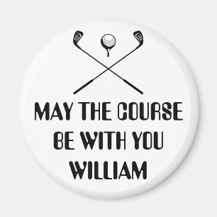 Aimant Golf personnalisé avec nom amusant