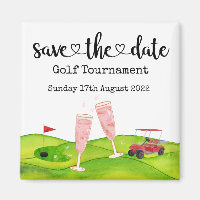 Golf Sauvez la date Golf Tournoi golfer Mariage