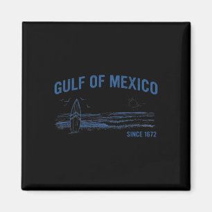 Aimant Golfe Du Mexique Depuis 1672 Vintage Plage Surf Su