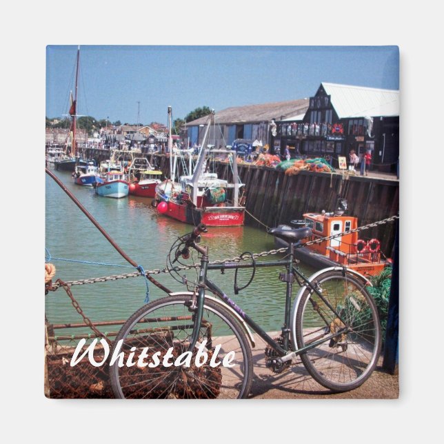 Aimant Gone Fishing pittoresque Whitstable Kent UK (Devant)