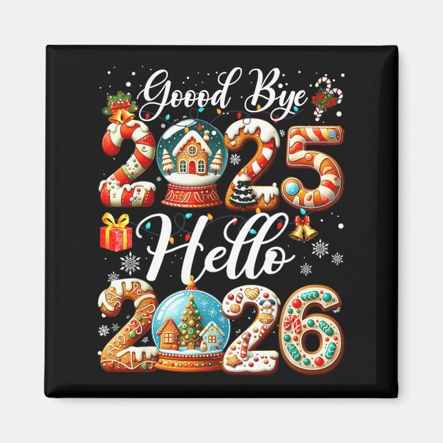 Aimant Goodbye 2025 Hello 2026 Happy New Year's Eve Chris (Devant)