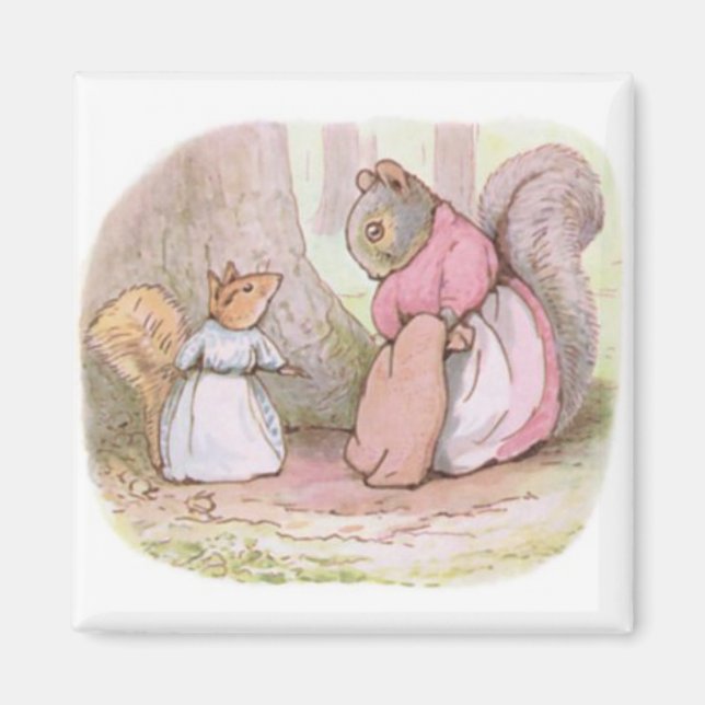 Aimant Goody et Mme Hackee (écureuils) (Beatrix Potter) (Devant)