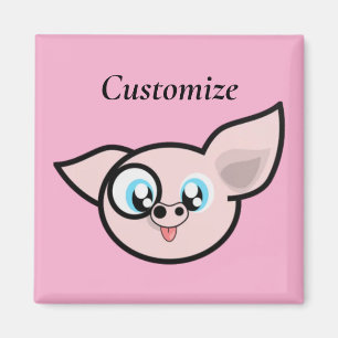 Aimant Goofy Pig souriant Thunder_Cove