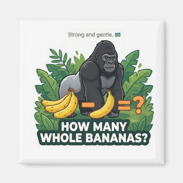 Aimant Gorilla Bananas Math (Devant)