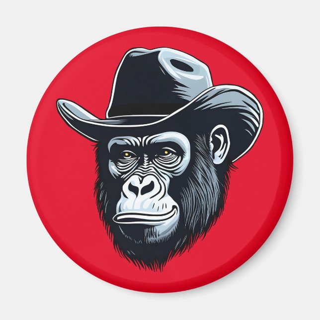 Aimant Gorilla Cowboy (Devant)