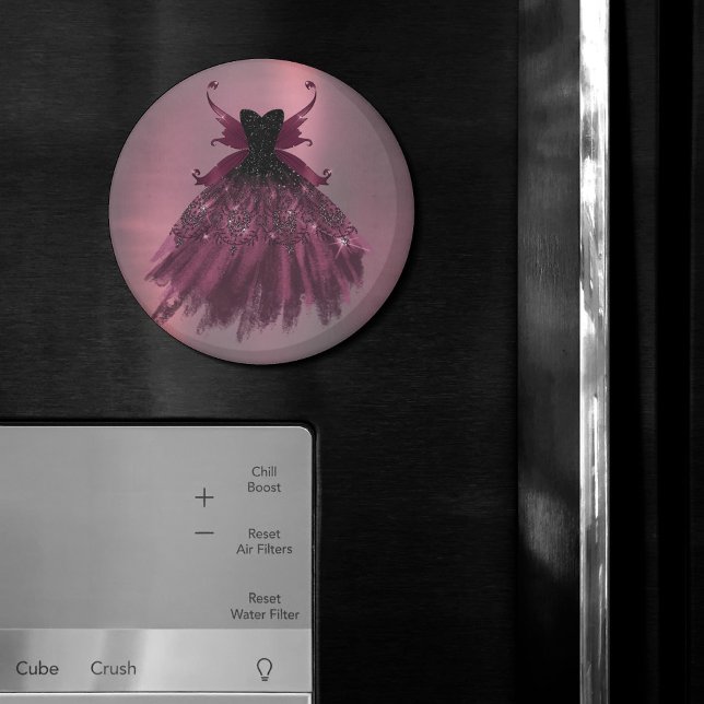 Aimant Gothique Fairy Fuchsia Gown | Punk Rock rose Magen (Créateur téléchargé)