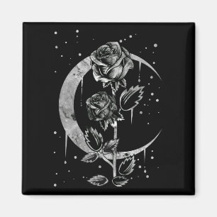 Aimant Gothique Moon Rose Croissant de cuisine Art