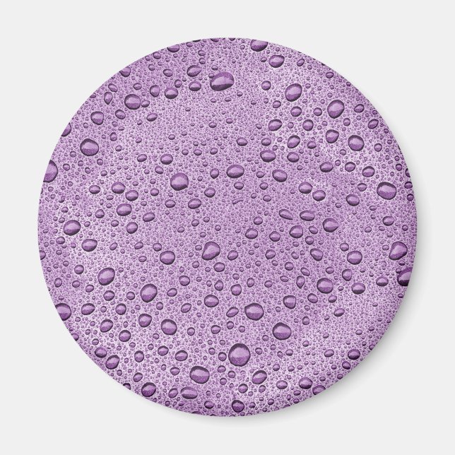 Aimant gouttelettes d'eau violette (Devant)