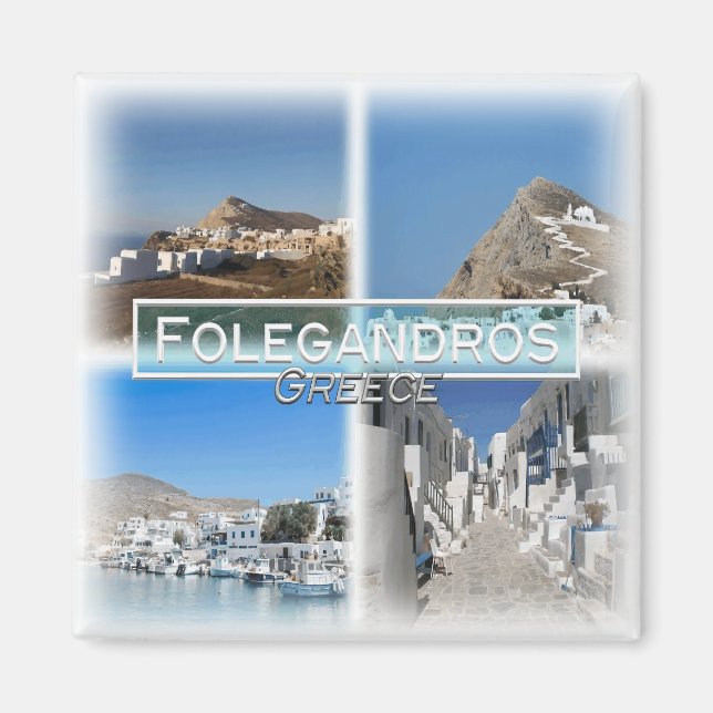 Aimant GR0108 Europe, Grèce, Folegandros, réfrigérateur (Devant)