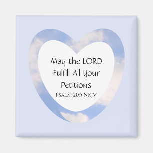 Aimant Graduation Bible Verse Foi chrétienne Lumière Bleu