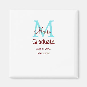 Aimant Gradué ajouter nom monogramme vert rose simple min