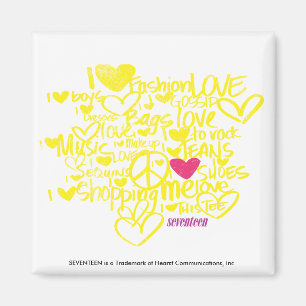 Aimant Graffiti Magenta/Jaune