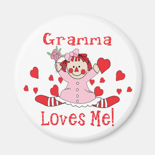 Aimant Gramma Love's me Rag Doll