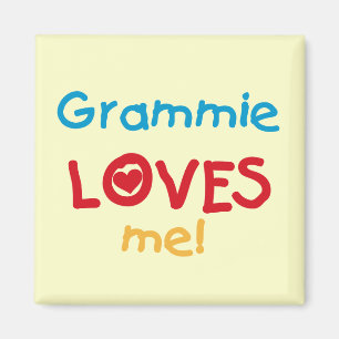 Aimant Grammie m'aime T-shirts et cadeaux