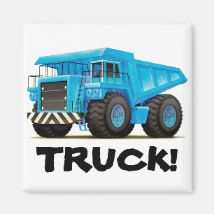 Aimant Grand camion à benne basculante bleu