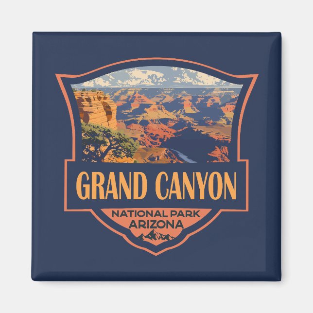 Aimant Grand Canyon National Park Illustration Travel Art (Devant)