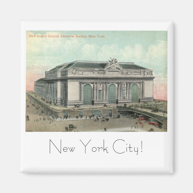 Aimant Grand Central Terminal Station, New York City Vint (Devant)